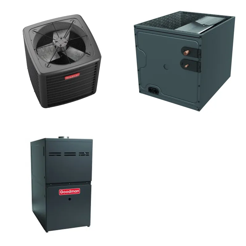 GOODMAN GLZS5BA4210+CAPTA4230C3+GR9S960805CU - 42K BTU Ducted Heat Pump System - R-32