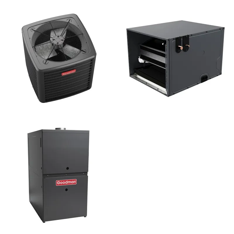 GOODMAN GLZS5BA3610+CHPTA4230C3+GR9S800604BU - 36K BTU Ducted Heat Pump System - R-32