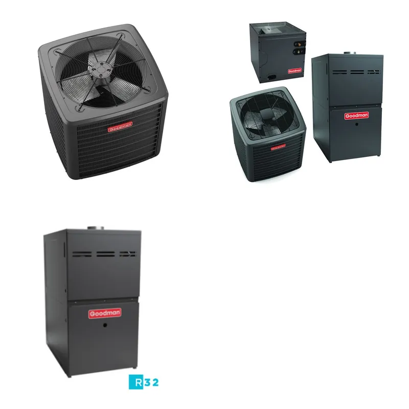 GOODMAN GLZS5BA4210+CAUTA4230C3+GR9S801005CN - 42K BTU Ducted Heat Pump System - R-32