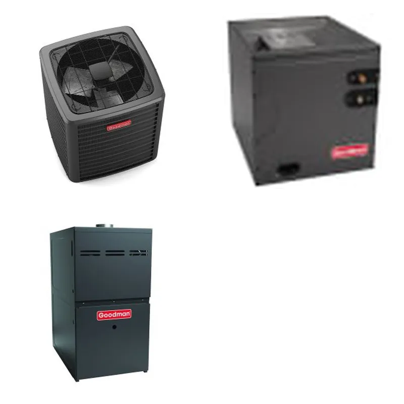 GOODMAN GLXS5BA4810+CAPTA6030D3+GR9S960805CU - 4 Ton Ducted Air Conditioner & Gas Furnace System - R-32