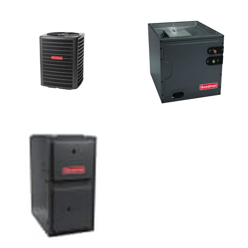 GOODMAN GLZS5BA2410+CAUTA2422B3+GR9S920803BN - 24K BTU Ducted Heat Pump System - R-32