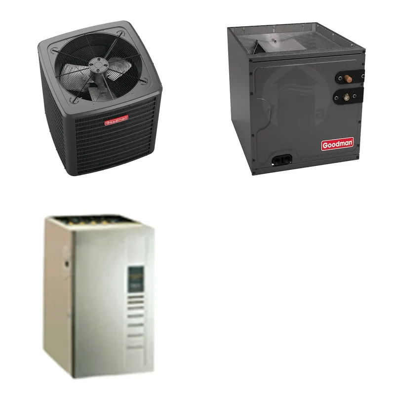 GOODMAN GLXS4BA3610+CAPTA4230D3+GR9S960603BU - 3 Ton Ducted Air Conditioner & Gas Furnace System - R-32
