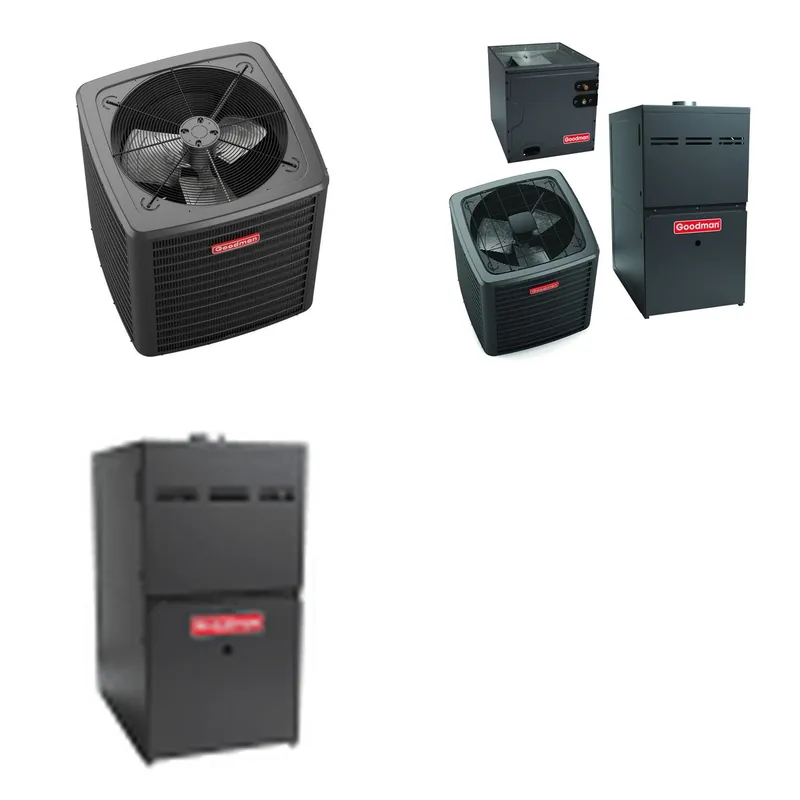 GOODMAN GLXS5BA3610+CAUTA4230C3+GR9S800604BN - 3 Ton Ducted Air Conditioner & Gas Furnace System - R-32