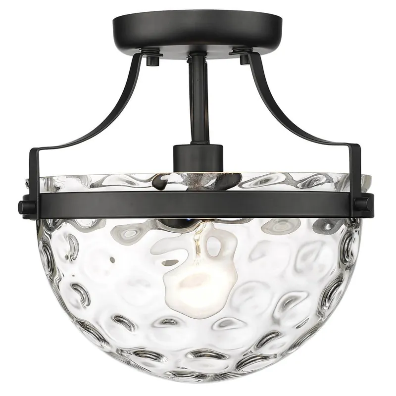 ACCLAIM IN60099BK Quinn 1 Light 11 inch Semi-Flush Mount