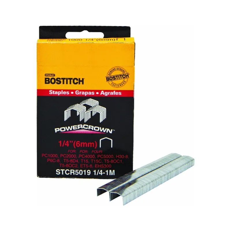 Bostitch STCR50191/4-1M Powercrown Hammer Tacker Staple 1/4 In. 1000-Pack
