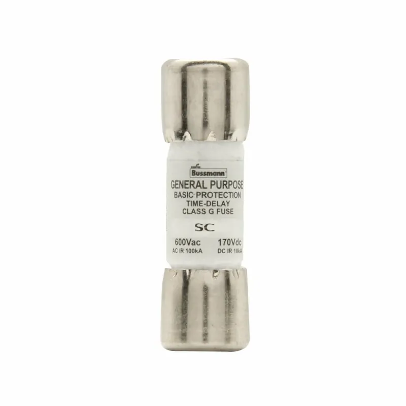 BUSSMANN BP/SC-15 15 Amp Time-Delay Class G Melamine Tube 600V UL Listed Carded 2-Pack REPLACEMENT