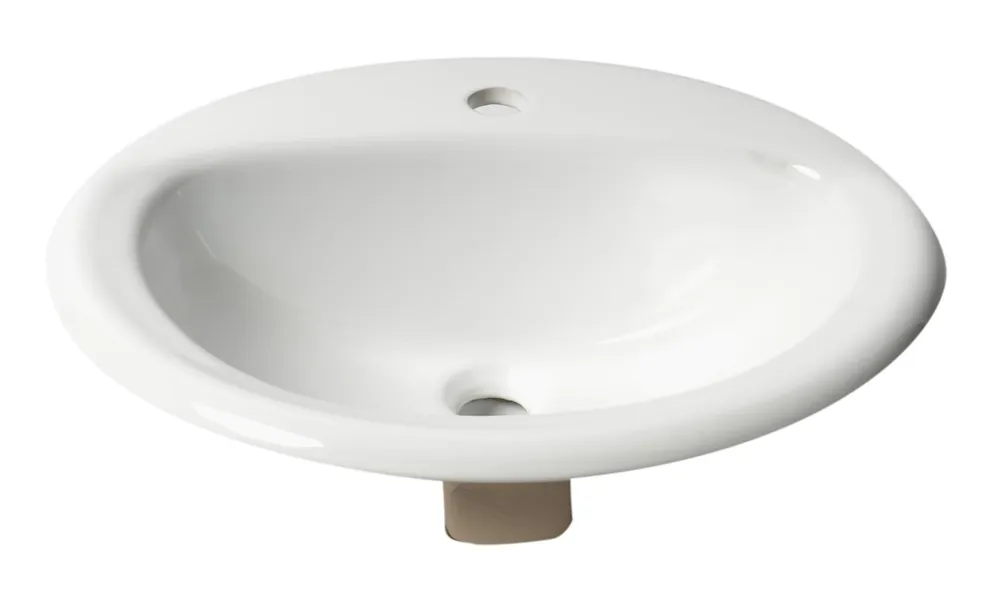 Alfi ABC802 Round Drop In Ceramic Sink With Faucet Hole