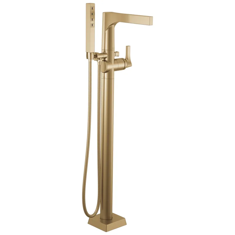 Delta T4774-CZFL Zura Roman Tub Trim Floor Mount with Handshower