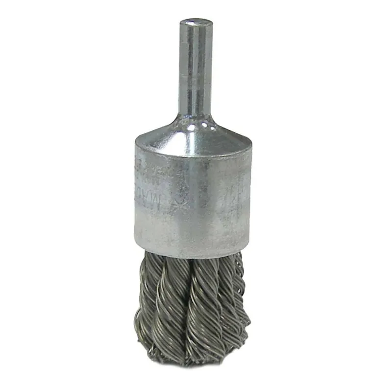 Weiler 36250 Wolverine 3/4 Inches Knot Wire End Brush 0.020 Inches Steel Fill 1/4 Inch Stem