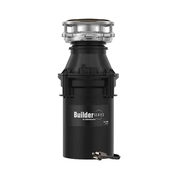 Insinkerator BLD30-W/C Builder Series Kitchen Garbage Disposal with Power Cord, 1/3 HP Motor