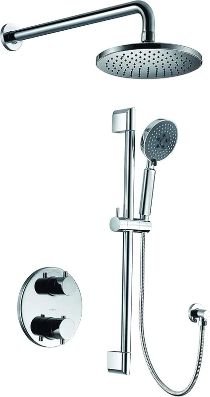 ALFI AB2545-PC Round Style 2 Way Thermostatic Shower Set