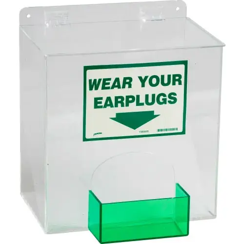 Brady PD439G Large Ear Plug Dispenser Acrylic 12 Inches x 13 Inches