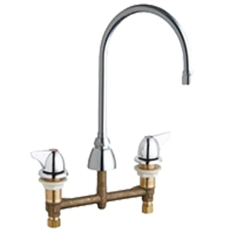 CHICAGO FAUCETS 201-AGN8AE3V1000AB 201 Series Deck-mounted Manual Faucet with 8 inches Centers