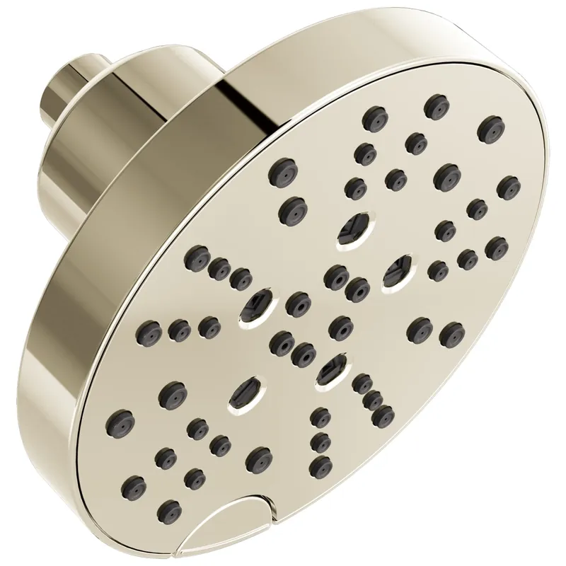 Delta 52668-PN-PR Universal Showering Components H2Okinetic 5-Setting Contemporary Round Raincan Shower Head