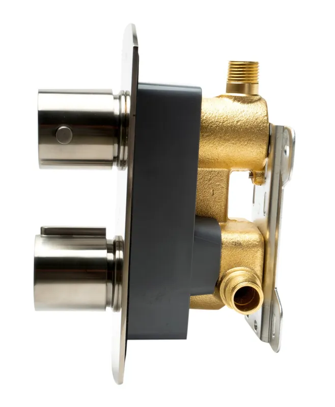 ALFI AB3809-BN Round Knob 1 Way Thermostatic Shower Mixer