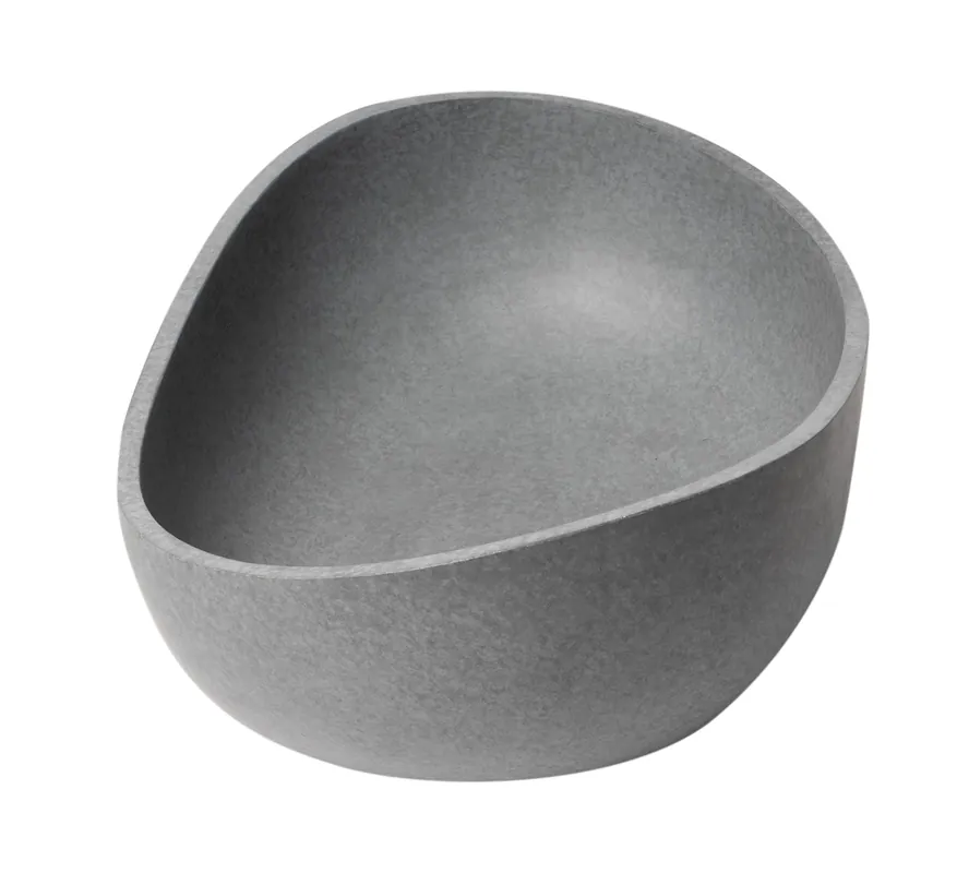 ALFI ABCO23O Brand 23 Inches Solid Concrete Wavy Oval Above Mount Vessel Sink