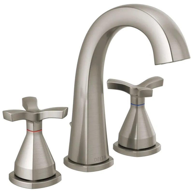 Delta 357756-SSMPU-DST Lavatory Faucet Stryke Widespread 8-16 Inch Spread 2 Cross ADA WaterSense