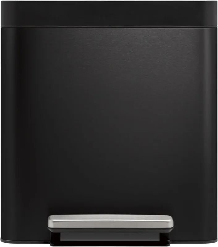 Kohler 20942-BST K-20942-BST 8-Gallon Compact Black Stainless Step Trash Can