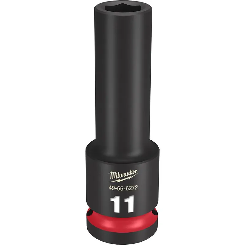 Milwaukee 49-66-6272 Shockwave Impact Duty 1/2 Inch Drive 11MM Deep 6 Point Socket