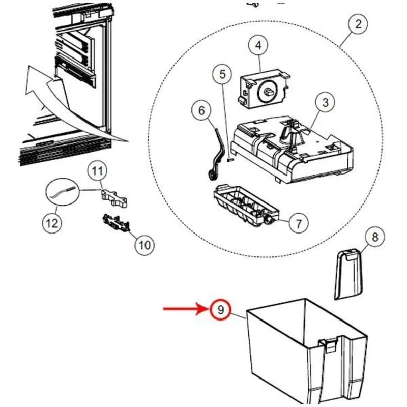 Fisher & Paykel 838832 Ice Bin RS90A Replacement 838832