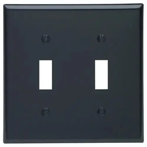 Leviton 005-80709-00E Non-Metallic Wallplate 4-1/2 in L 2-3/4 in W 2-Gang