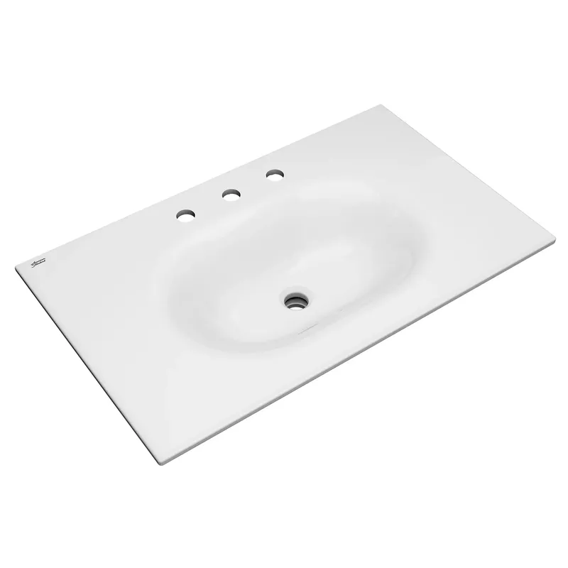 American Standard 1298008 Studio S 33 inches Vitreous China Vanity Top 3 Pre-Drilled Faucet Holes