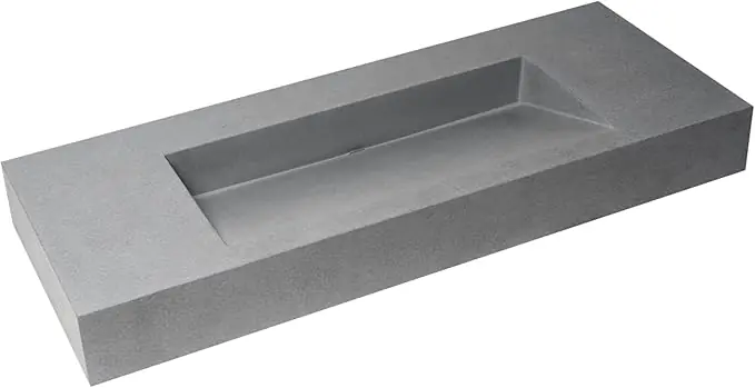 ALFI ABCO48R Brand 48 inches Solid Concrete Rectangular Countertop Sink