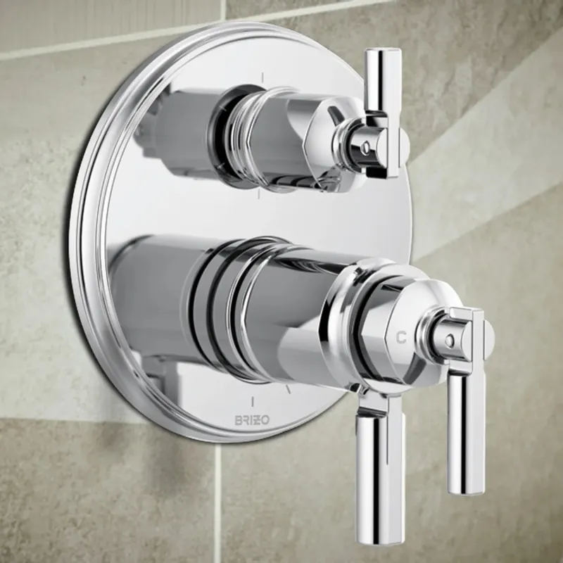 BRIZO RP101156PC Invari Thermostatic Valve with 6-Function Diverter Escutcheon