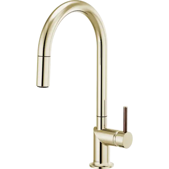 Brizo 63075LF-PNLHP Odin Single Handle Pull Down Kitchen Faucet in Polished Nickel