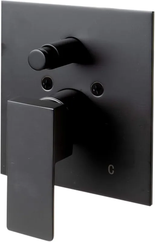 ALFI AB5601-BM Shower Valve with Square Lever Handle and Diverter