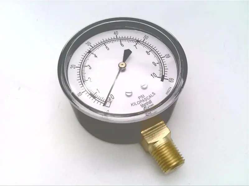 Marsh Bellofram G22699 2-1/2 0-10 PSI Pressure Gauge 1/4 Lm