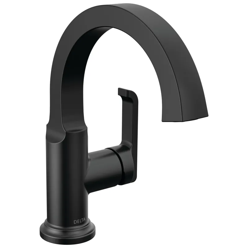 Delta 588SH-BL-DST Lavatory Faucet Tetra 4-11/16 Inch Spread 1 Lever ADA WaterSense Matte Black