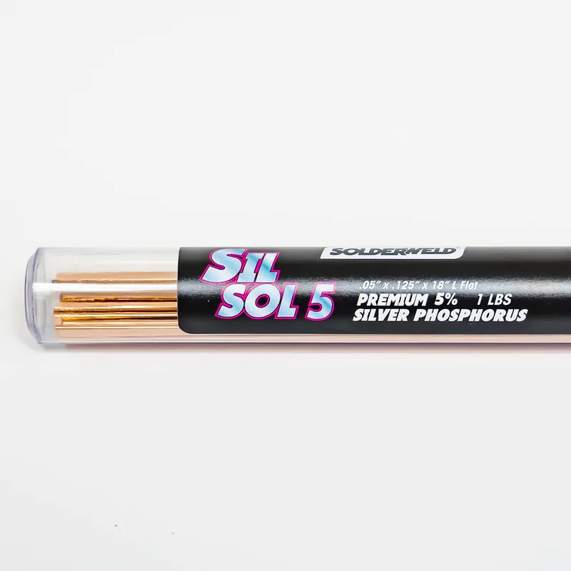 Solderweld SW-SS05F1K Sil Sol 5% Sil Sol Brazing Rod Flat Sticks 1Lb. 18 inches Long