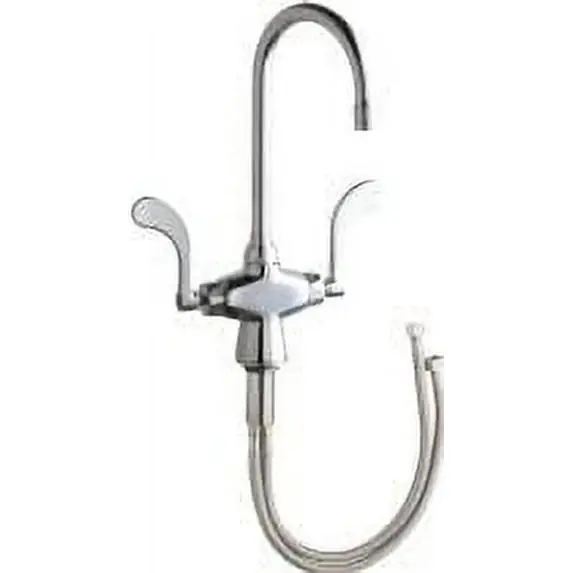 Chicago Faucets 50-E35-XKABCP Gooseneck Bar Faucet 1.5 gpm
