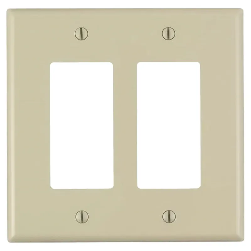 Leviton 001-PJ262-00I Midway Ivory 2 Gang Nylon Decorator Wall Plate 1 pk