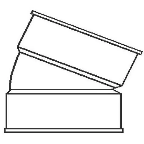 Gpk Products 217-0006 6 inches S&D Hub 22-1/2 Elbow (1/16)