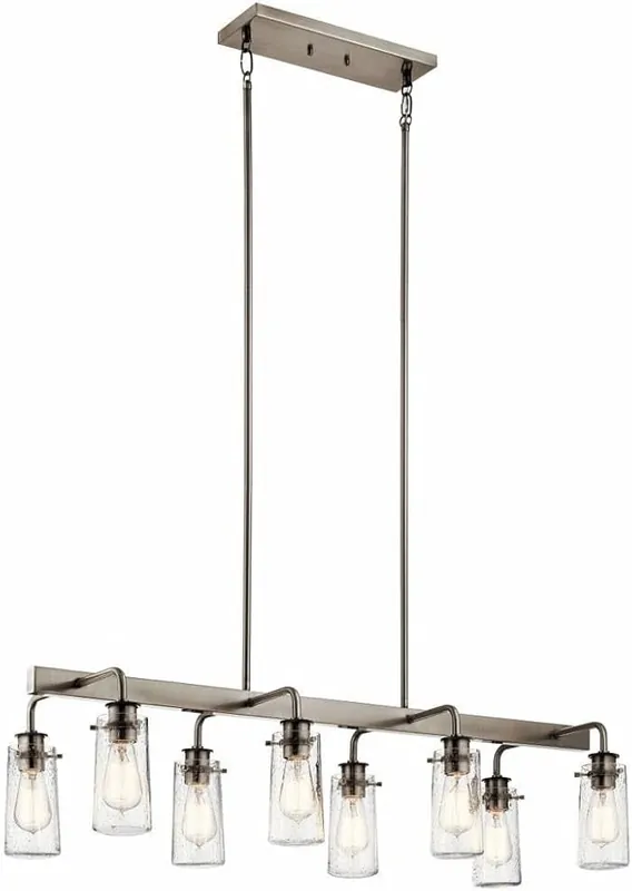 Kichler 43457CLP Braelyn 11.25 inches 8 Light Linear Chandelier