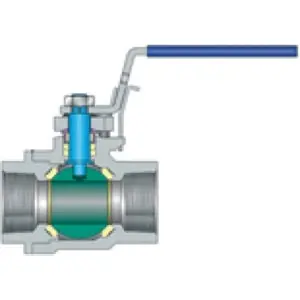 Velan S05-P0102-SSEX Thrd 2-Pc Ep2000 Cs/Ss Sp Mptfe Ball Valve Lever Handle