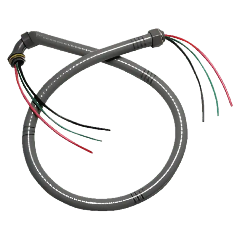 MARS 84135 Mars Non-Metallic Liquid-Tight Flexible Conduit Whip with Connector, 10 AWG, 1/2 inch x 6 ft