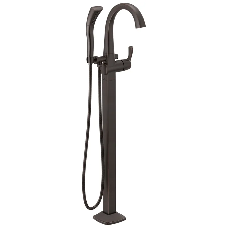 Delta T4777-RBFL Stryke Single Handle Floor Mount Tub Filler Trim