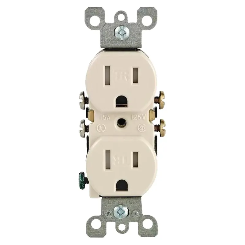 Leviton M26-T5320-TMP Duplex Receptacle 15 Amp 125 V (10-Pack)