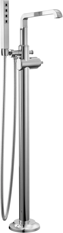 DEL T4789-SS-PR-LHP-FL Tetra Freestanding Tub Filler & Hand Shower