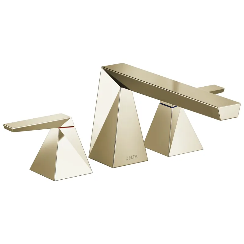 Delta T2743-PN-PR Roman Tub Trim Trillian Two-Handle Lumicoat Deck-Mount without Diverter