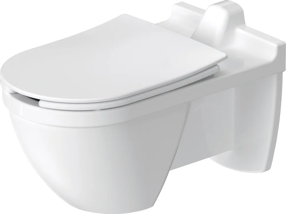 DURAVIT 2560090000 Starck 3 1.28 GPF Wall Mounted One Piece Elongated Toilet