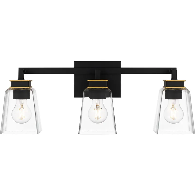 Quoizel ALY8623MBK Almany 3 Light Bath Light 23 Inch