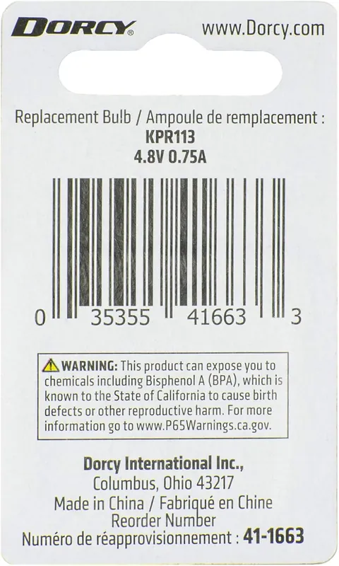 DORCY 411663 Krypton Flashlight Bulb 6 Volts (Pack of 2)