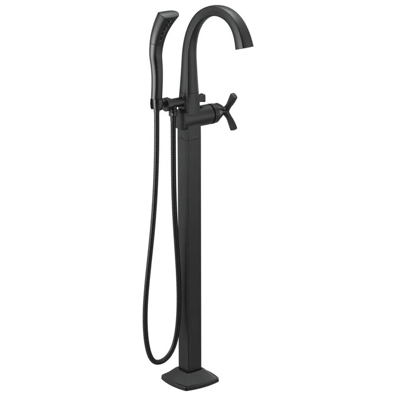 Delta T47776-BLFL Stryke Single Handle Floor Mount Tub Filler Trim
