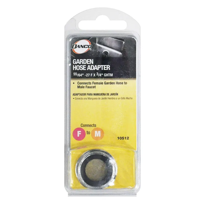 Danco 10512 Garden Hose Adapter for Female to GHT Male 1-Pack