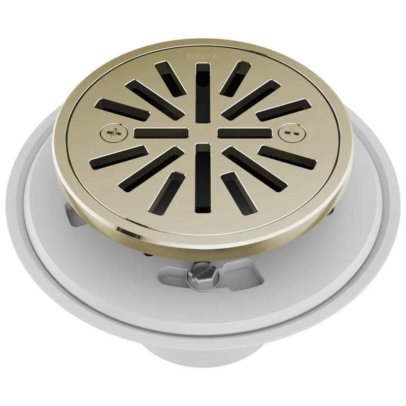 Delta DT061411-PN Shower Drain Tile-In Round 4 Inch PVC/Brass