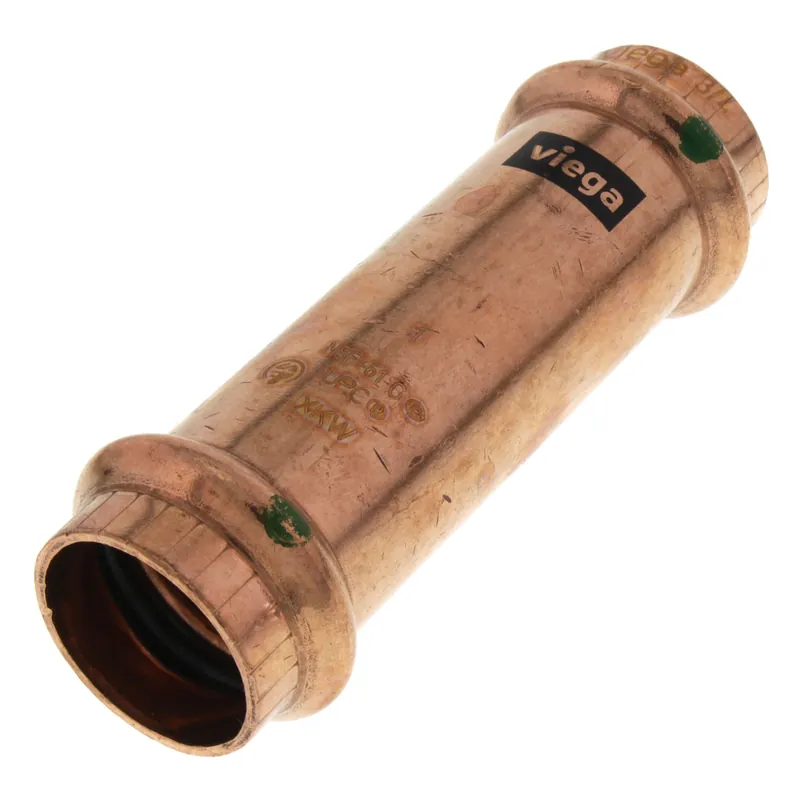 VIEGA 79010 ProPress Zero Lead Copper Coupling Extended without Stop 3/4 Inch P x P